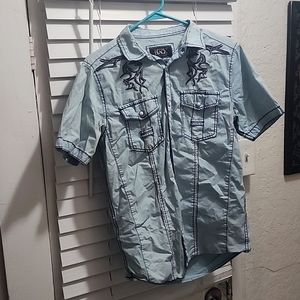 Buckle black label button up shirt